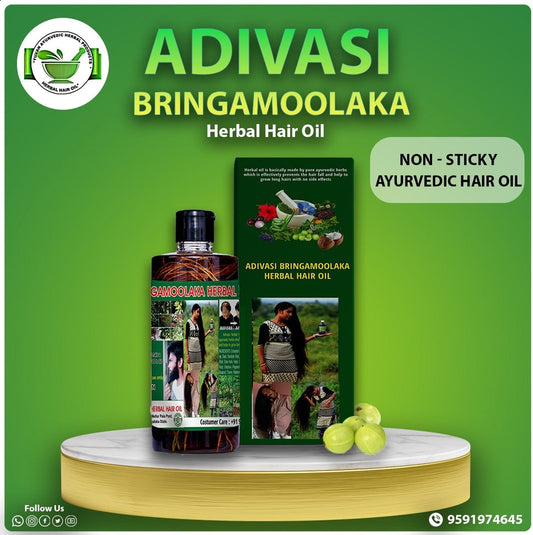 Adivasi Bringamoolaka 100% Pure Ayurvedic Herbal Hair Oil🌿
