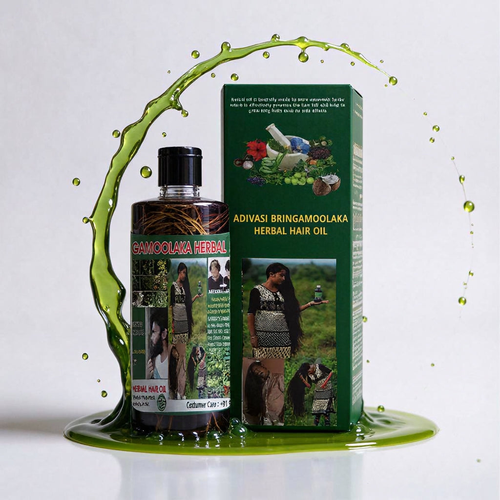 3 mix Adivasi Bringamoolaka 100% Pure Ayurvedic Herbal Hair Oil