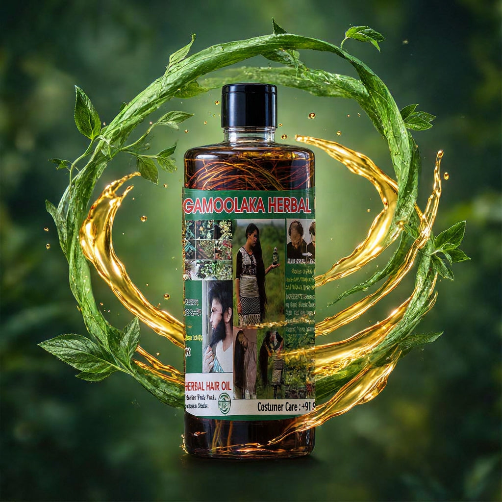 3 mix Adivasi Bringamoolaka 100% Pure Ayurvedic Herbal Hair Oil