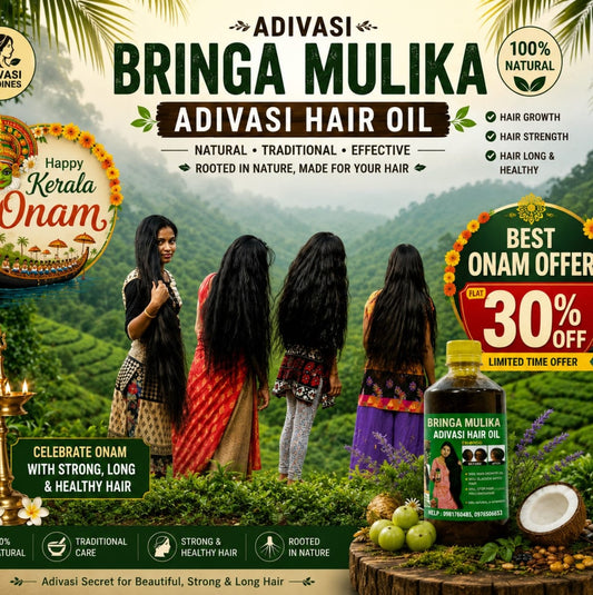 🔻500 ML3 mix  Adivasi Bringamoolaka  Herbal Hair Oil🌿
