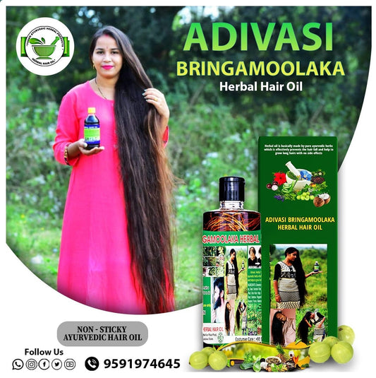 Adivasi Bringamoolaka 100% Pure Ayurvedic Herbal Hair Oil🌿